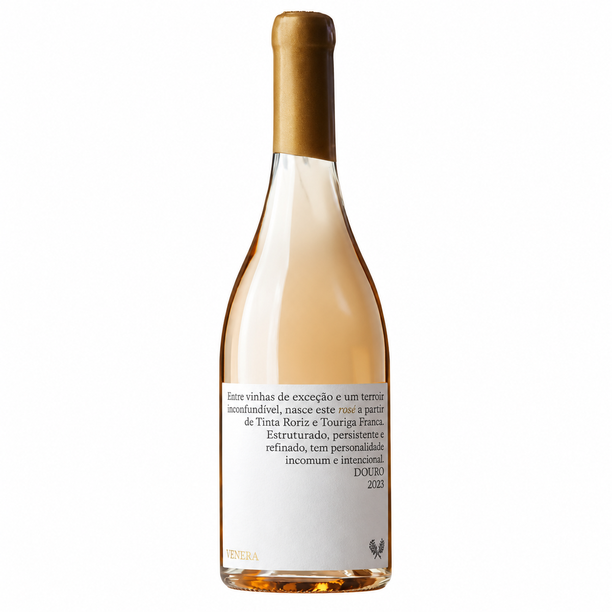 Venera Reserva Rosé 2023 — garrafa em fundo branco