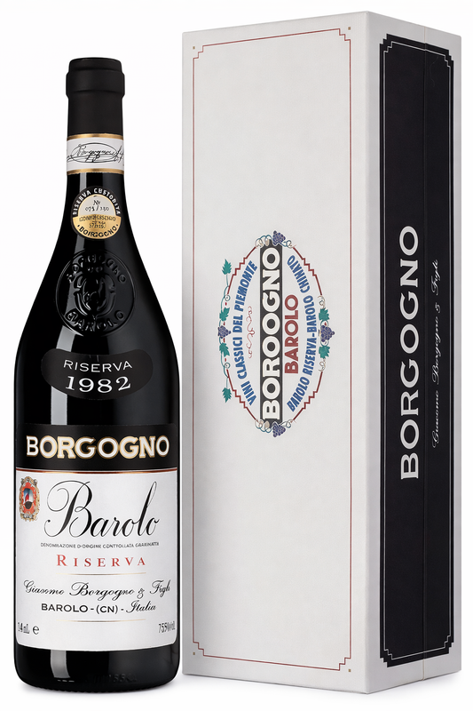 Borgogno Barolo Riserva DOCG 1982 | Vinho Italiano de Colecionador 75cl | +40 Anos