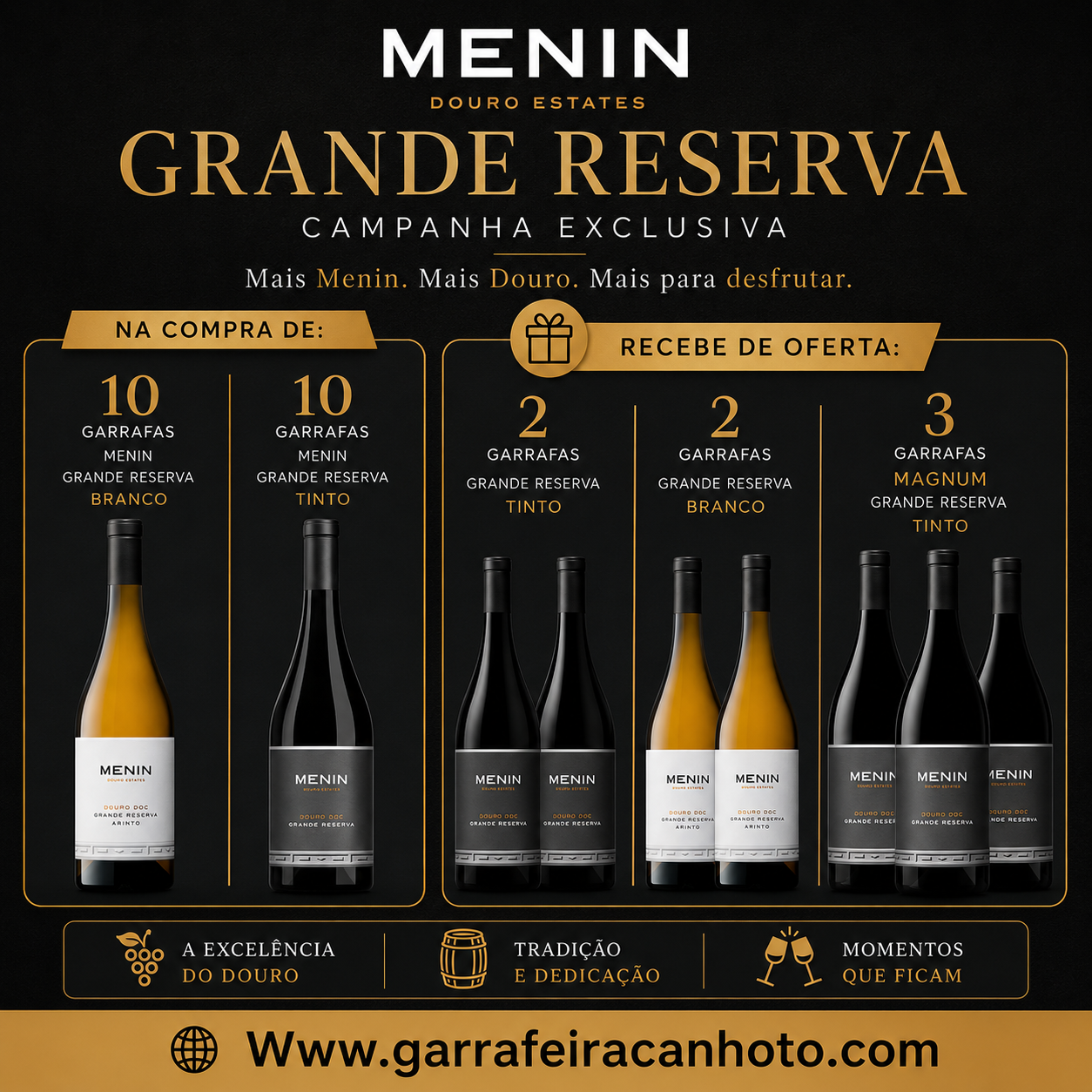 Pack Menin Grande Reserva | Branco e Tinto Douro