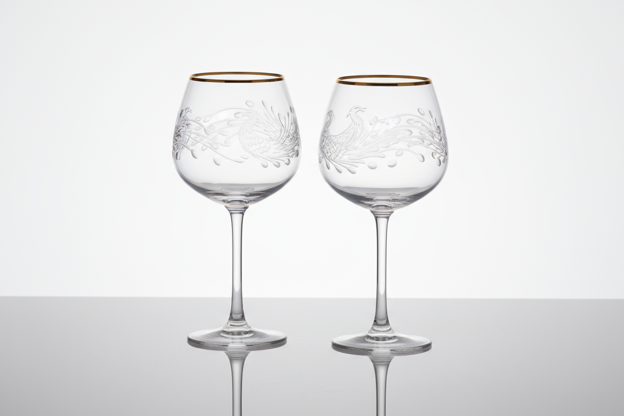 Copos De Digestivo Sophienwal Coleçao Phoenix, 27,5cl Aurum Sw3002