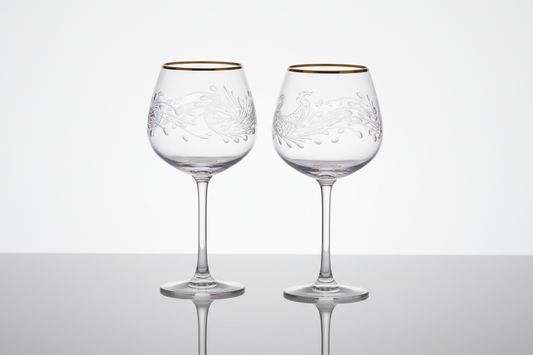 Copos De Digestivo Sophienwal Coleçao Phoenix, 27,5cl Aurum Sw3002